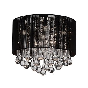 CWI Lighting Water Drop 6 Light Drum Shade Flush Mount With Chrome Finish - 1 of 4