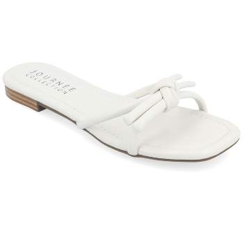 Journee Collection Womens Soma Tru Comfort Foam Slide Low Block Heel Sandals