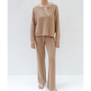 Women's Merino Blend Vespera Jogger in Camel by Tomorrow Studio - 1 of 4