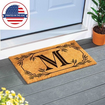 28" x 16" Personalized Coir Outdoor Monogram Doormat
