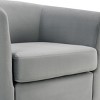 GlasFlength Accent Chairs Swivel Accent Chair Chenille Barrel Armchair with Ottoman Set Modern Side Chair for Room, Gray, 26.8"*24.4"*26.6" - 4 of 4
