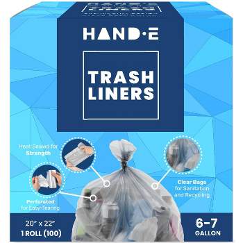 21 Gallon / 80 Liter White Drawstring Garbage Liners simplehuman* Code X  Compatible 26 x 34.75 (100 Count)