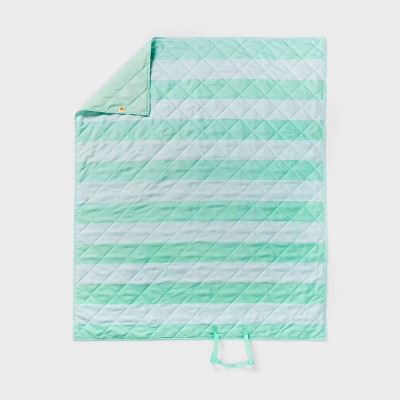 Mint Striped Picnic Blanket - Sun Squad™