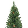 vidaXL Artificial Christmas Tree with Pine Cones Green 7 ft - 3 of 4