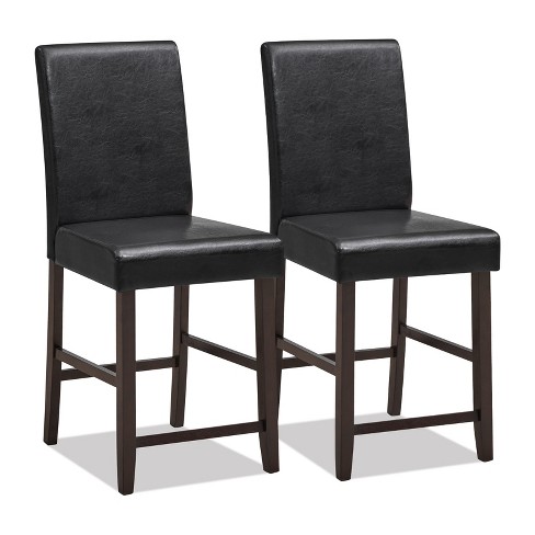 Costway Set Of 2 Bar Stools 25inch Counter Height Barstool Pub Chair W ...