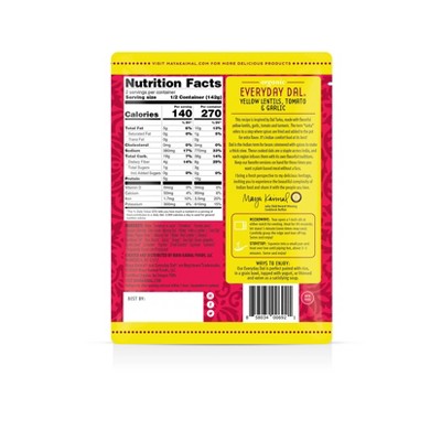 MAYA KAIMAL Yellow Lentil Tomato and Garlic Everyday Dal - 10oz