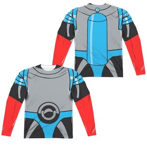 Men's Batman The Animated Series Mr Freeze Uniform Front Back Print Long Sleeve Costume T-Shirt - 1 of 4