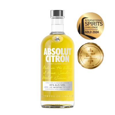 Absolut Citron Vodka - 1L Bottle