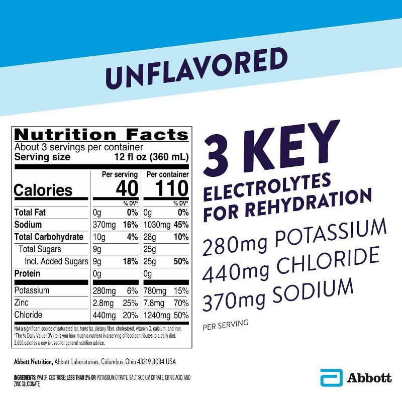 Pedialyte Electrolyte Solution Hydration Drink - Unflavored - 33.8 fl oz, 6 of 11