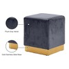 Meridian Furniture,Jax Velvet Ottoman/Stool - 4 of 4