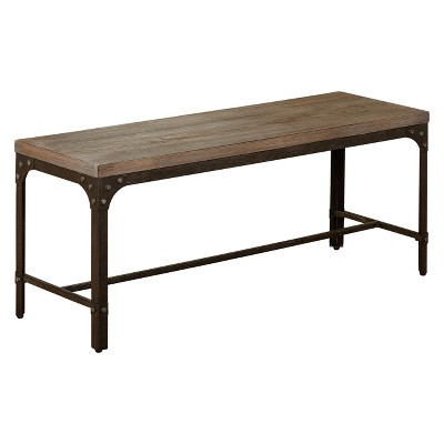 Scholar Vintage Industrial Dining Bench Gray - Buylateral