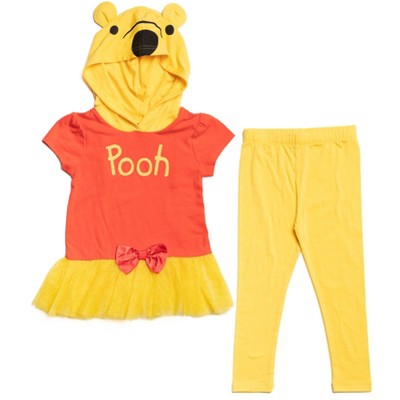 Disney Minnie Mouse Winnie the Pooh Pixar Toy Story Mickey Mouse Girls Cosplay T-Shirt Dress and Leggings Outfit Set Little Kid to Big Kid