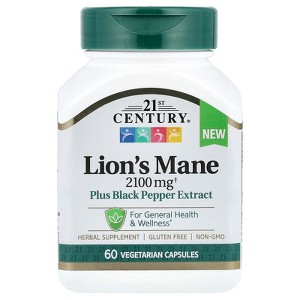 21st Century Lion's Mane, 2,100 mg, 60 Vegetarian Capsules - 1 of 4