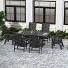 WestinTrends 7 Piece Outdoor Patio Dining Table and Modern Adirondack Armchair Set - 2 of 3