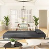 vidaXL Dark Gray Velvet Sleeper Sofa Bed - Convertible 2-Seater Loveseat with Pillows for Small Spaces, Contemporary Twin Daybed - 2 of 4