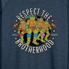 Women's - Teenage Mutant Ninja Turtles - Respect The Brotherhood Lightweight French Terry Wide Neck Long Sleeve Shirt - 2 of 4