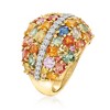 Ross-Simons 8.30 ct. t.w. Multicolored Sapphire and .60 ct. t.w. White Zircon Ring in 18kt Gold Over Sterling - 3 of 4