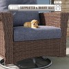 LayinSun Wicker Patio Furniture Set with Fire Pit Table, Classis Outdoor Conversation 360 Degree Swivel Chairs Set with Coffee Table - 4 of 4