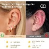 Inerney Gold Huggie Hoop Earrings Set for Women, Dainty Small Sterling Silver Earring Stacks Hypoallergenic Jewelry for Multiple Piercings - 3 of 4