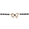 RACHEL Rachel Roy Black Beaded Collar Necklace with Bow Pendant - 2 of 3