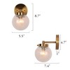 LNC Ariene 5.5-in W 1-Lights Polished Gold with Crackle Glass Globe Modern/Contemporary  Vanity  Lights - 3 of 4