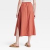 Women's Pull-On Tie Waist Midi A-Line Skirt - Universal Thread™ - image 2 of 3