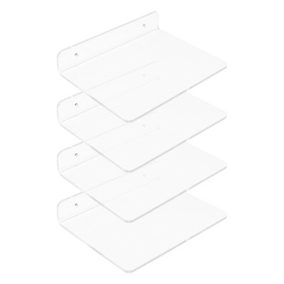Unique Bargains Acrylic Waterproof Bathroom Floating Shelf 7.9 x 5.9 x 2 Inch