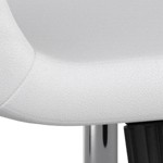white faux leather/polished brass