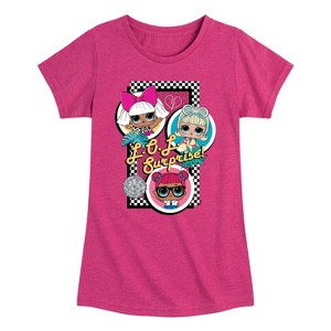 Girls' - LOL Surprise! - Retro Style Dolls Fitted Short Sleeve Graphic T-Shirt - 1 of 4