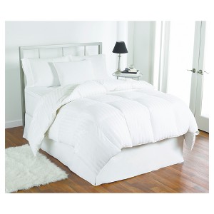 Modern Classics Striped Down Comforter Twin White - LC