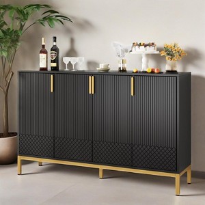 KTMBDW Sideboard Buffet Cabinet with Storage, 4 Doors Wood Entryway Cabinet, Modern Accent Cabinet with Adjustable Shelves for Living Room, Kitchen - 1 of 4