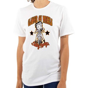 Betty Boop Biker Glamour On Wheels Womens Graphic T Shirt Tees Brisco Brands - 1 of 4