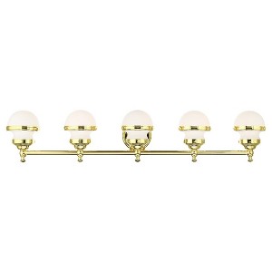 Livex Lighting Oldwick 5 - Light Vanity in  Polished Brass - 1 of 4