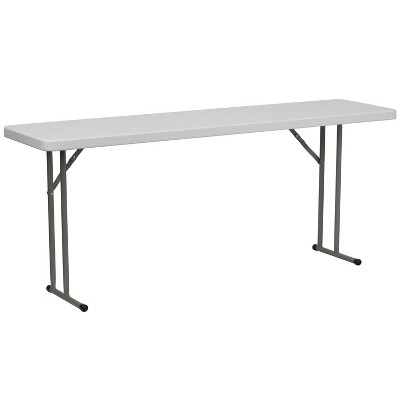 Riverstone Furniture Collection 18x72 T Fold Training Table Granite White