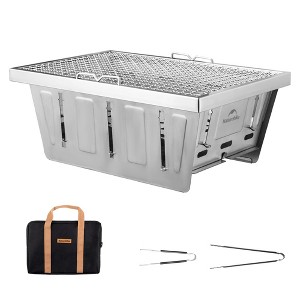 Naturehike Camping Charcoal Grill for IGT Table,Folding Barbecue Grill with Tongs&Carry Bag,Portable BBQ Grill for Outdoor Camping Cooking Tailgating - 1 of 4