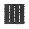 Syemin Carpet Tiles Plastic Interlocking Decking Tiles Waterproof for All-Weather Use, 44 Packs of Terrace Decking Tiles, Gray, 12"*12"*0.8" - 2 of 4