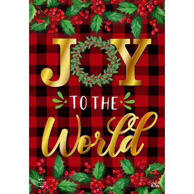 Joy to the World Christmas Double-Sided Garden Flag