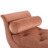 NicBex Bench End of Bed Bench Tufted Flared Arm Bench for Bedroom and Entryway, Orange - 2 of 4