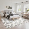 Washable Rug for Living Room Botanical Floral Bedroom Rug Non Slip Soft Vibrant Carpet Low Pile Foldable Floor Mat for Dorm - 2 of 4