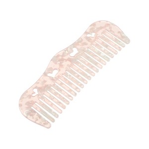 Unique Bargains Women Heart Style Curly Thick Wavy Straight Hair Wide Tooth Comb 1 Pc - 1 of 4