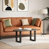 vidaXL Coffee table legs U shape 2pcs black steel 38x(42-43) cm - 2 of 4