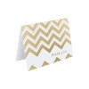 JAM Paper Blank Thank You Cards Set Gold Chevron Stripe 10/Pack D41114TYGLMB - 3 of 4