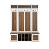 CAVINAS Hall Tree with 7 Hooks Modern Coat Rack with Open Shelves, Storage Bench and Shoe Rack for Entryway - 4 of 4