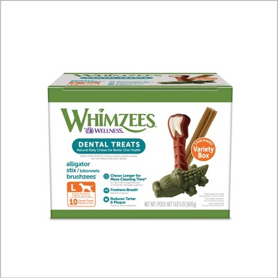 WHIMZEES by Wellness Variety Box Vegetable Flavor Dental Dog Treats - Large - 17.9oz