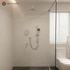 Mondawe 8 Inch 3-functions Wall Mounted Rainfall Shower Body Round Top Spray System with Handheld and Faucet - 2 of 4
