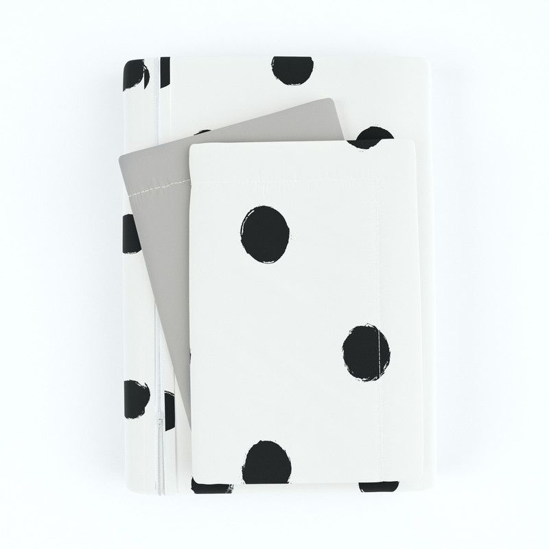 Chevron & Polka Dots Pattern Premium  3PC Duvet Cover & Shams Set, Ultra Soft, Easy Care - Becky Cameron, 6 of 15