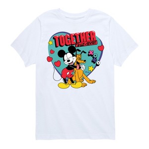 Boys' - Disney - Together Fur Ever Mickey Pluto Short Sleeve Graphic T-Shirt - 1 of 4