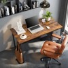 Sevobal Desks Computer Desk With Drawers, Home Office Desk Pc Table With 2-Tier Drawers Storage Shelf Side Hook, Brown, 40"*23.62"*29.33" - 2 of 4