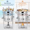 2 Pack 7 Quart Soup Chafer, Stainless Steel Round Soup Warmer with Pot Lid & Fuel Holder, Food Warmer for Restaurants, Catering, Family Gatherings - 4 of 4
