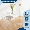 Homhougo Acrylic Nightstand,17.7" L x 11.8" W x 15.4" H Acrylic Desk, Acrylic Side Table, Modern Design Clear Table, Home Decor Display End Table - 4 of 4